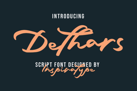 Dethars: A Flowing Font for Creative Campaigns