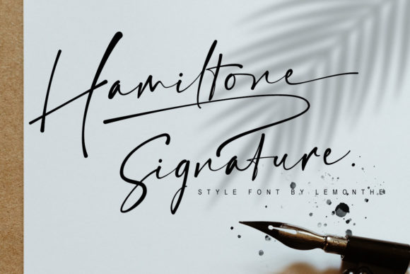 Hamiltone Signature: A Handwritten Font for Elegant Design