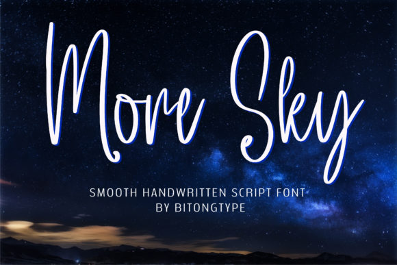 More Sky: A Flowing Script Font